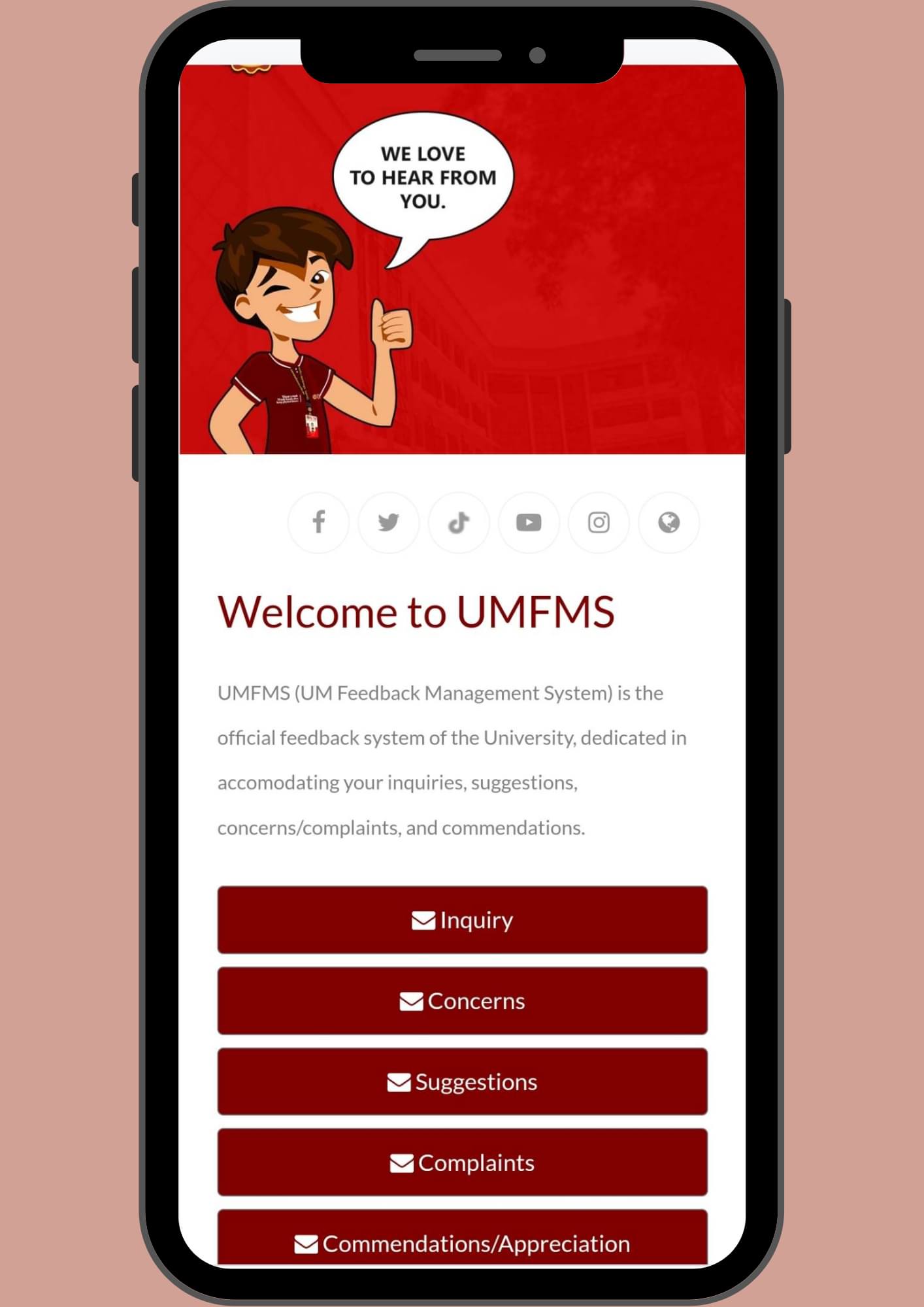 UM Feedback Management System (UM FMS)