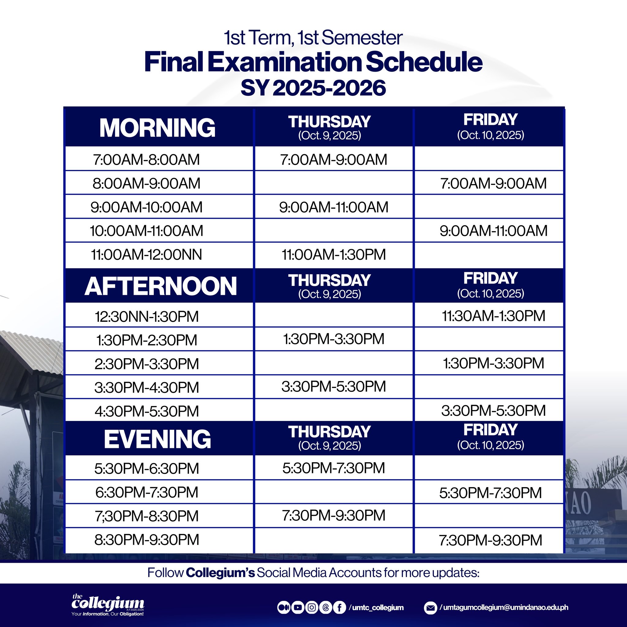 Final Examination is Just a Few Days Away!